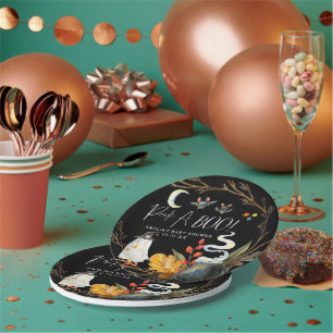 Assiettes En Carton Petit Fantôme Baby Shower Halloween Mignon