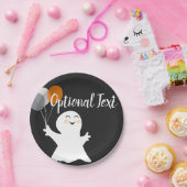 Assiettes En Carton Petit fantôme d'Halloween avec ballons (Fête)