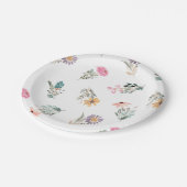 Assiettes En Carton Petit Fleur sauvage Anniversaire ou douche (Angle)