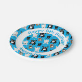 Assiettes En Carton Petit Garçon Blue Bulldogs French Cake d'anniversa (Angle)