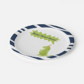 Assiettes En Carton Petit garçon Dinosaur Dino vert thème Décorations (Angle)