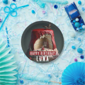 Assiettes En Carton Petit gâteau d'Anniversaire Rouge - (Fête)