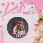 Assiettes En Carton Petit gâteau d'Anniversaire Rouge - (Fête)