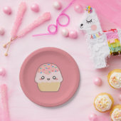 Assiettes En Carton Petit gâteau de Kawaii (Fête)