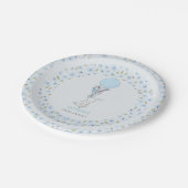 Assiettes En Carton Petit lapin et Balloon Blue Boy Baby shower (Angle)