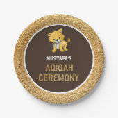 Assiettes En Carton Petit Lion Aqiqah (Devant)