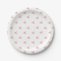 Petit minimaliste Motif de homard rouge