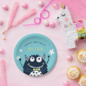 Assiettes En Carton Petit monstre | Parti Anniversaire de enfant perso (Fête)