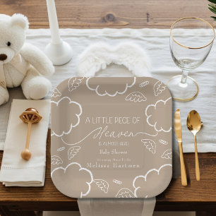Assiettes En Carton Petit morceau de beige céleste