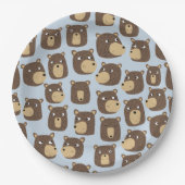 Assiettes En Carton Petit Motif de l'ours en peluche (Devant)