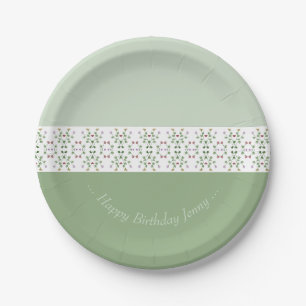 Assiettes En Carton Petit motif floral accentué