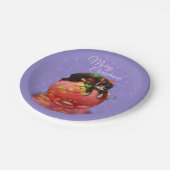 Assiettes En Carton Petit Noël Chat Lights Garland Winter Magie (Angle)