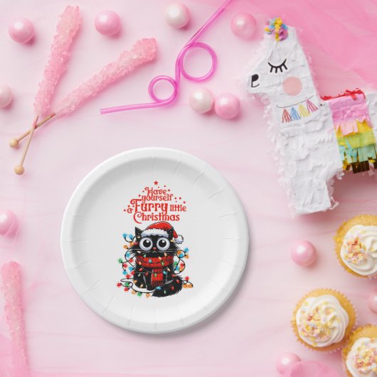 Assiettes En Carton Petit Noël Furry (Fête)