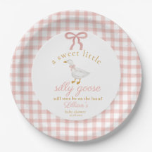 Petit Oie Folle Rose Gingham Baby Shower