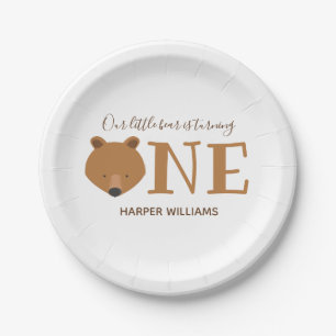 Assiettes En Carton Petit Ours Turner un animal mignon premier anniver