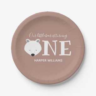 Assiettes En Carton Petit Ours Turner un animal mignon premier anniver