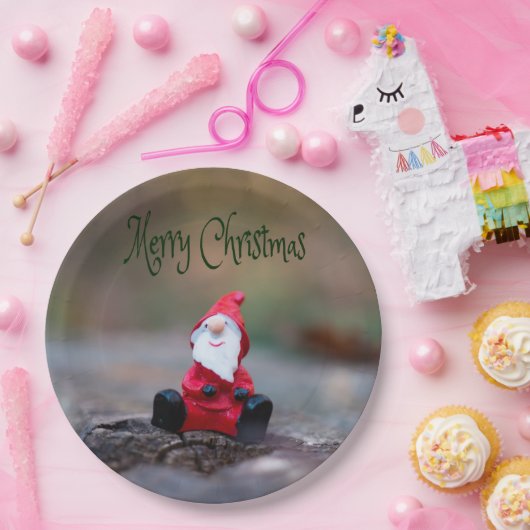 Assiettes En Carton Petit Père Noël Clause Joyeux Noël (Fête)