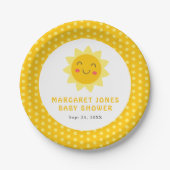 Assiettes En Carton Petit soleil Cute souriant Baby shower soleil (Devant)