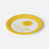 Assiettes En Carton Petit soleil Cute souriant Baby shower soleil (Angle)