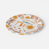 Assiettes En Carton Petit soleil Nom 2e anniversaire garçon (Angle)