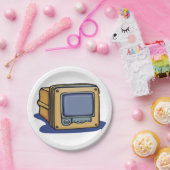 Assiettes En Carton Petit téléviseur (Fête)