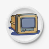 Assiettes En Carton Petit téléviseur (Devant)