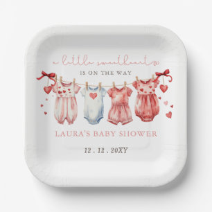 Assiettes En Carton Petite amoureuse Valentines Baby shower fille