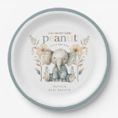 Assiettes En Carton Petite arachide bleu bébé éléphant plaque en papie (Devant)