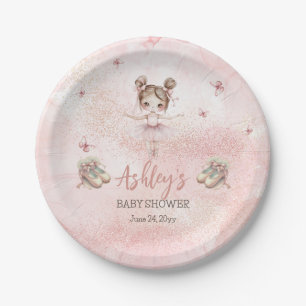 Assiettes En Carton Petite Ballerina Est En Route Tutu Baby shower