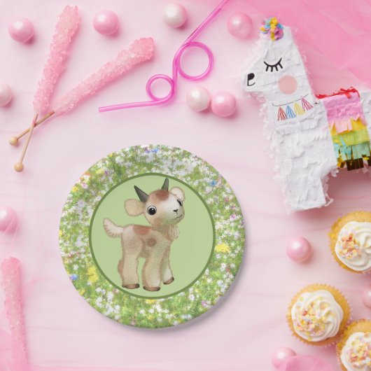 Assiettes En Carton petite chèvre papetée (Fête)