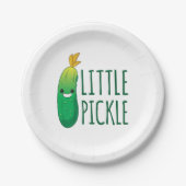 Assiettes En Carton Petite chiche mignonne chiche verte portant des lu (Devant)