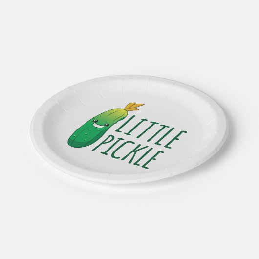 Assiettes En Carton Petite chiche mignonne chiche verte portant des lu (Angle)