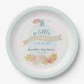 Assiettes En Carton Petite Citrouille Bébé Bleu Baby shower plaque de  (Devant)