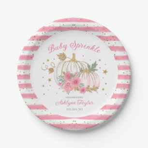 Assiettes En Carton Petite Citrouille Fête de Naissance de Jumelles Bé