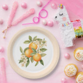 Assiettes En Carton Petite cutie agrumes oranges fête d'anniversaire (Fête)