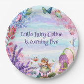 Assiettes En Carton Petite fée d'anniversaire Plaque de papier (Devant)
