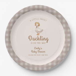 Assiettes En Carton Petite ferme En vichy Baby shower
