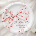 Assiettes En Carton Petite Fête des mariées bébé rose rose rose rose r<br><div class="desc">Plaques en papier Fête des mariées pour bébé rouge rose petit amoureux</div>