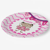 Assiettes En Carton Petite fille 2e Plaques de papier d'anniversaire (Angle)