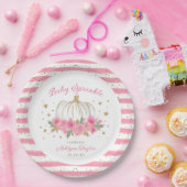 Assiettes En Carton Petite fille Citrouille Bébé saupoudrer (Fête)