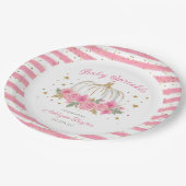 Assiettes En Carton Petite fille Citrouille Bébé saupoudrer (Angle)