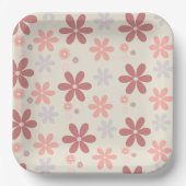 Assiettes En Carton petite fille de fleur mignonne parties scintillant (Recto)