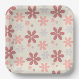 Assiettes En Carton petite fille de fleur mignonne parties scintillant