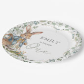 Assiettes En Carton Petite fille Lapin Verdure 1er anniversaire (Angle)