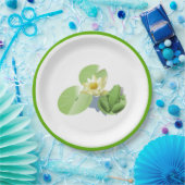 Assiettes En Carton Petite grenouille verte assise sur un chariot (Fête)