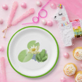 Assiettes En Carton Petite grenouille verte assise sur un chariot (Fête)