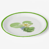 Assiettes En Carton Petite grenouille verte assise sur un chariot (Angle)