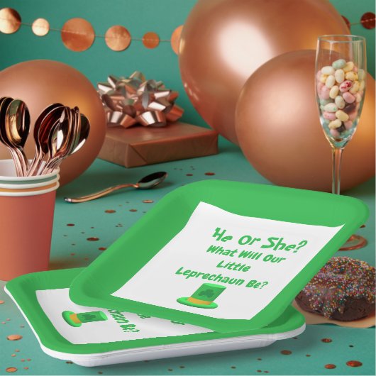 Assiettes En Carton Petite Leprechaun Genre Reveillez Plaque papier (Multi)
