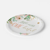 Assiettes En Carton Petite Miss Onederful Anniversaire Fleurs Roses Fi (Angle)