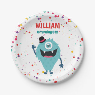 Assiettes En Carton Petite Monster de mignons monstres